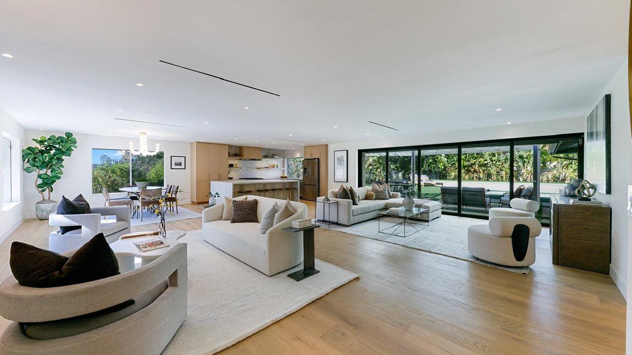 Living room of a finished home